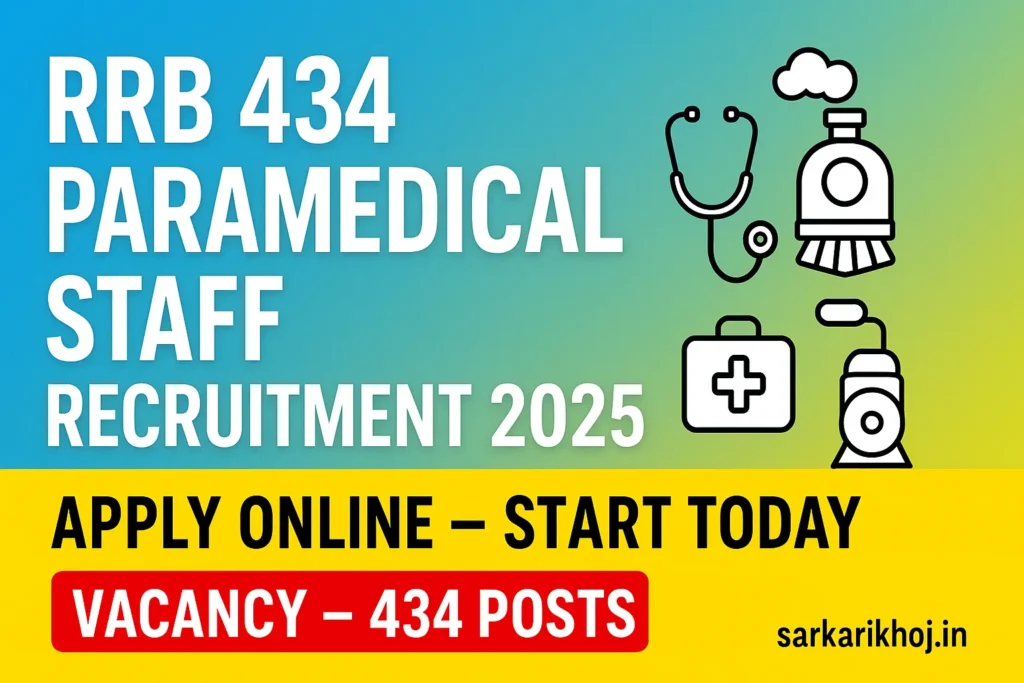 RRB 434 Paramedical Staff Online Form 2025